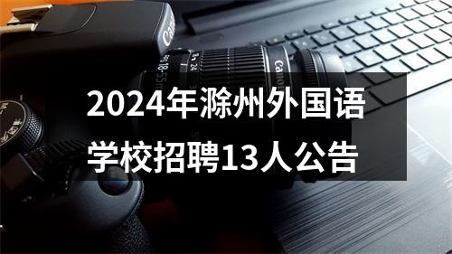 2024年滁州外国语学校招聘13人公告 图片