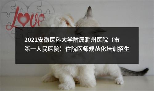 2022安徽医科大学附属滁州医院（市第一人民医院）住院医师规范化培训招生71人简章 图片