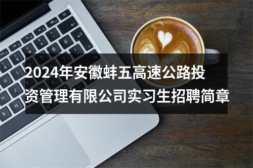 2024年安徽蚌五高速公路投资管理有限公司实习生招聘简章 图片