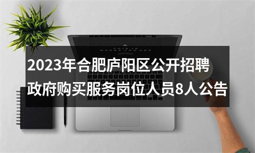 2023年合肥庐阳区公开招聘政府购买服务岗位人员8人公告 图片